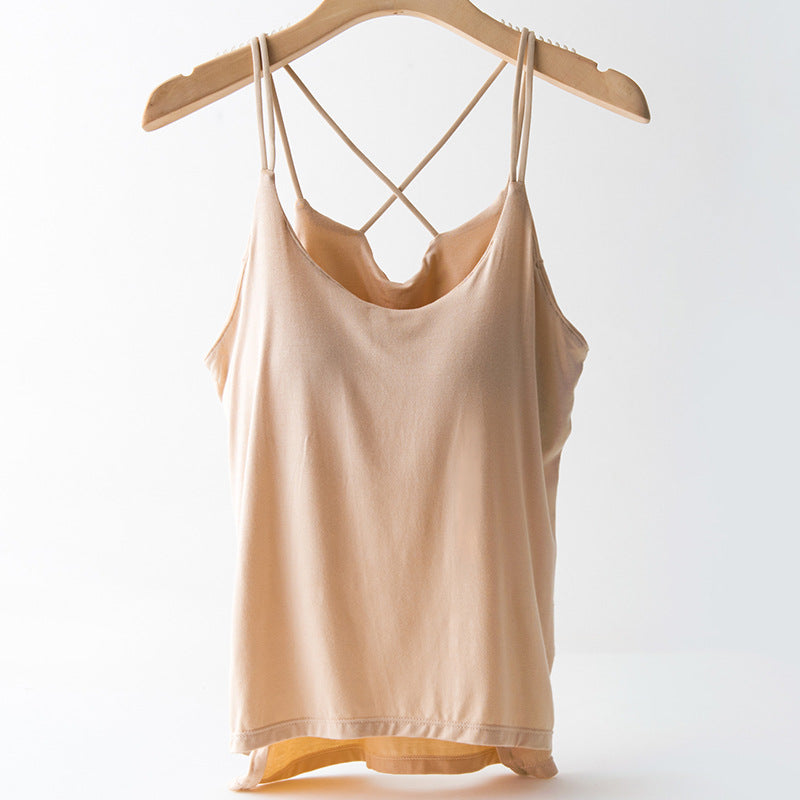 Cross Over Back Top with Inbuilt Bra