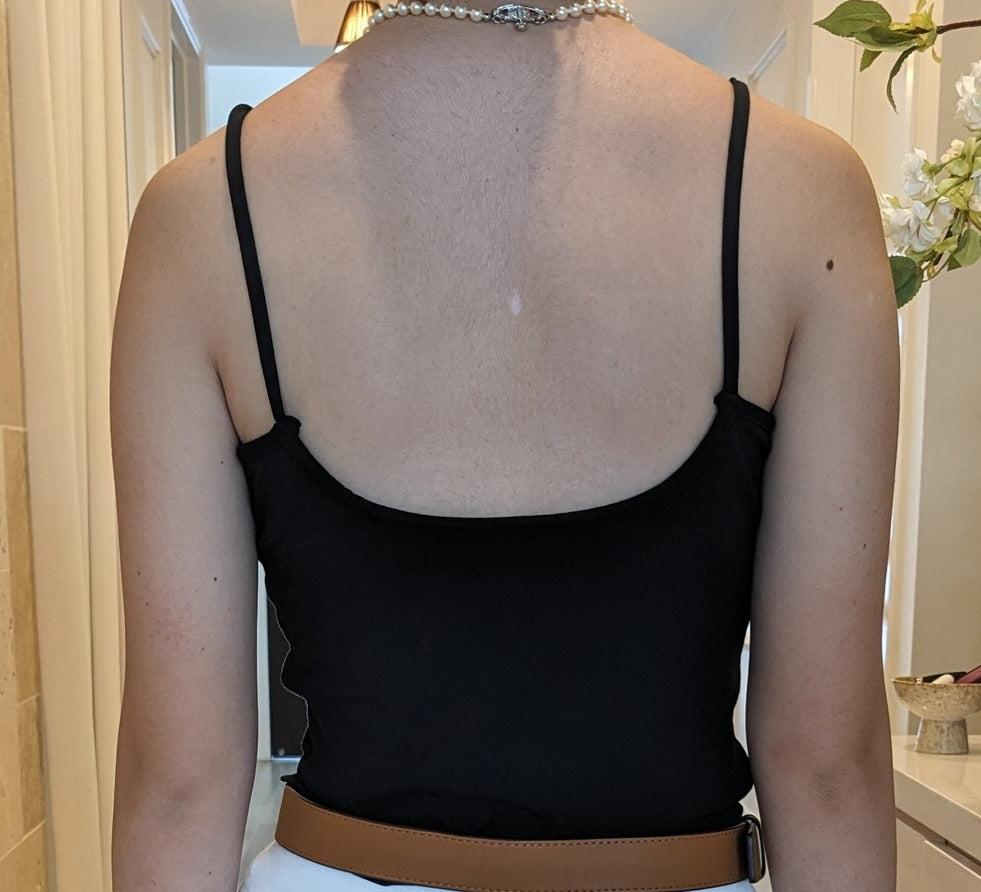 Singlet Top with Built in Bra Camisole V-neck with Built In Bra Cotton