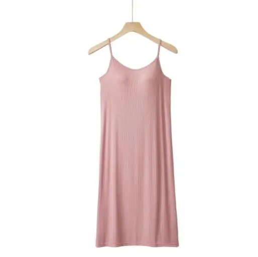 Night Dress with Straps Loungewear Sleepwear With Inbuilt Bra
