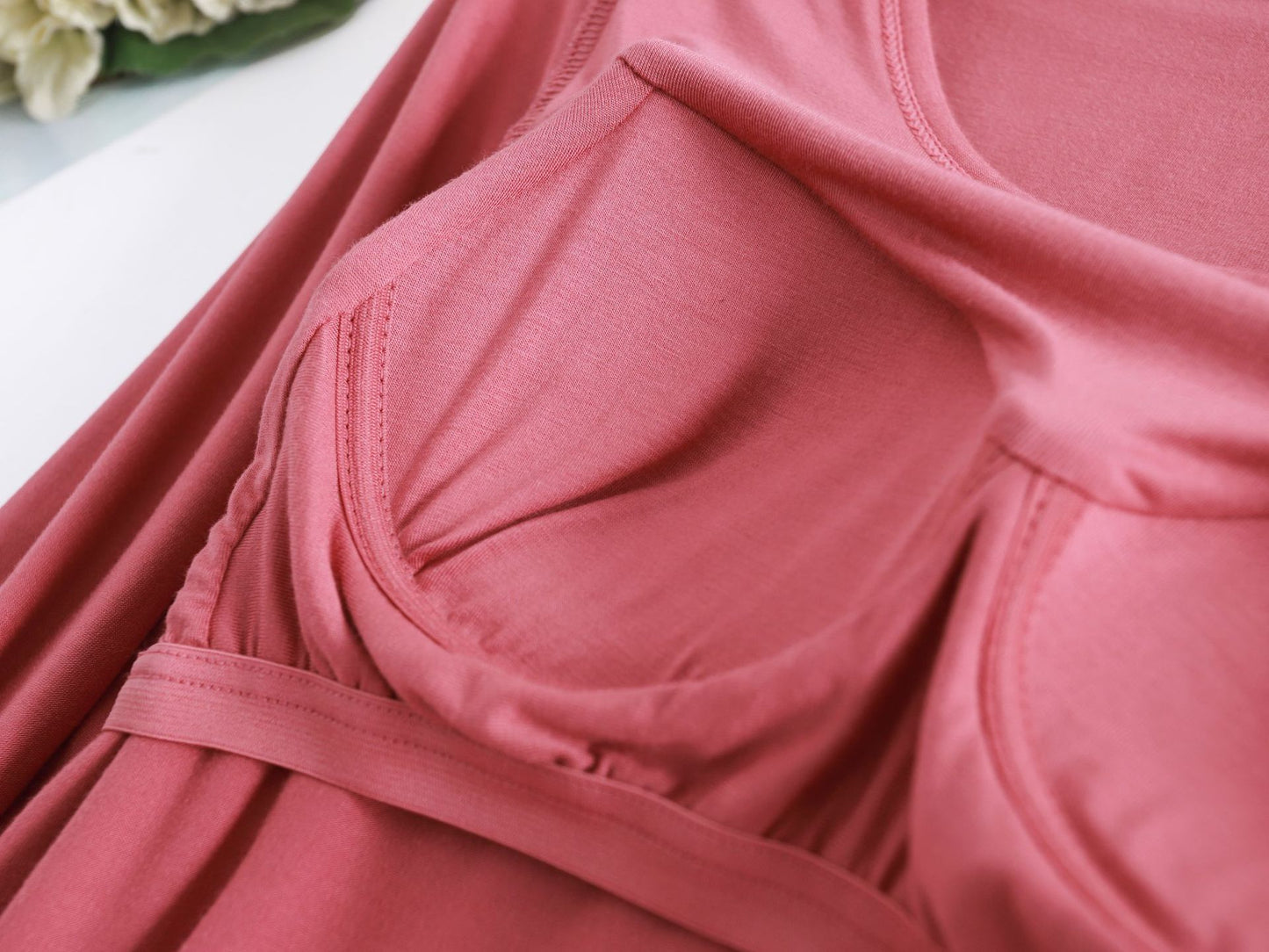 Two Piece Long Sleeve with Built In Bra Loungewear Pyjamas