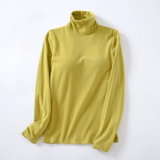 Turtle Neck Long Sleeve Top With Inbuilt Bra Fleece