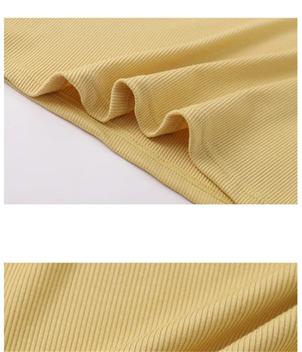 Built-in-Bra Top Square Neck with Short Sleeves