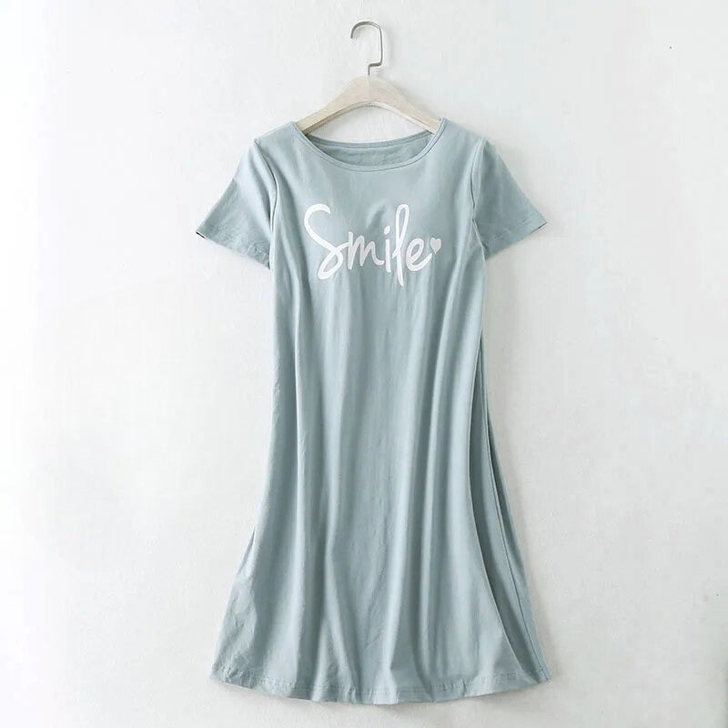 Nighties with Bra Support Nighty Built-in Bra Smile Cotton
