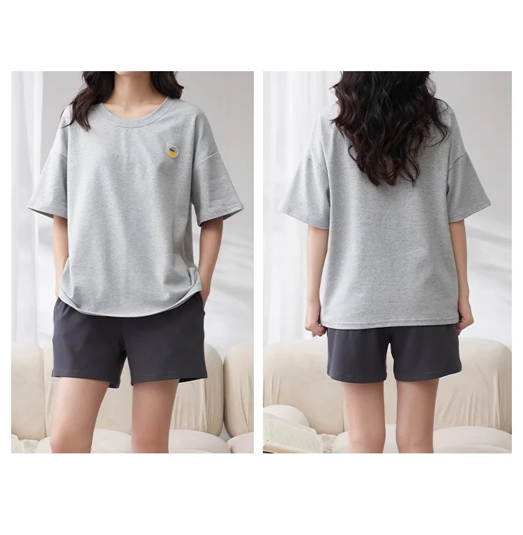 Cotton Pyjama Set with Matching Shorts and Removable Cups