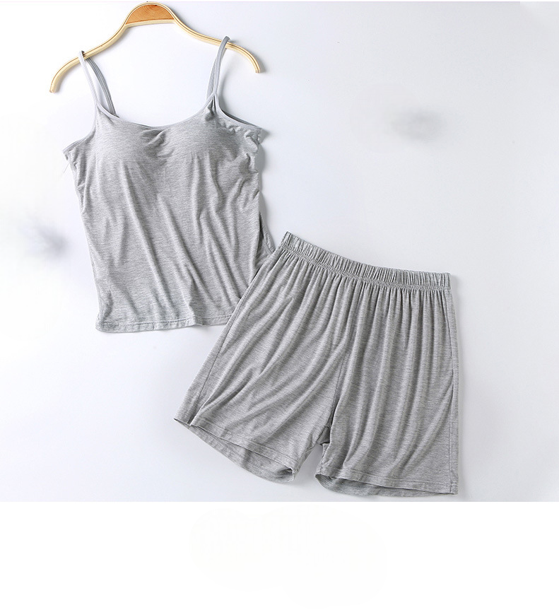 PJ Set Singlet with Built In Bra Comes with Matching Shorts Plus size available