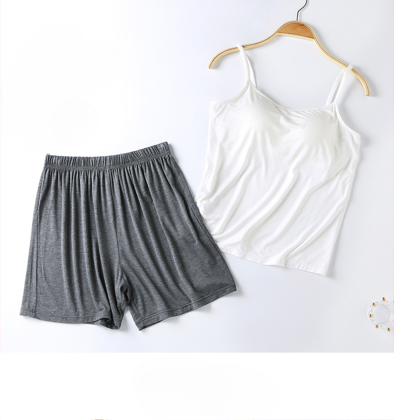 PJ Set Singlet with Built In Bra Comes with Matching Shorts Plus size available