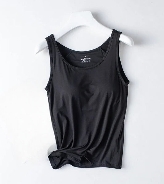 Shelf Bra Tank Top Plus size available with Removable cups