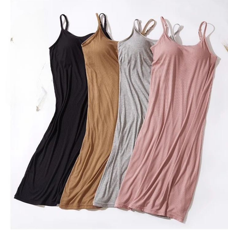 Night Dress with Straps Loungewear Sleepwear With Inbuilt Bra