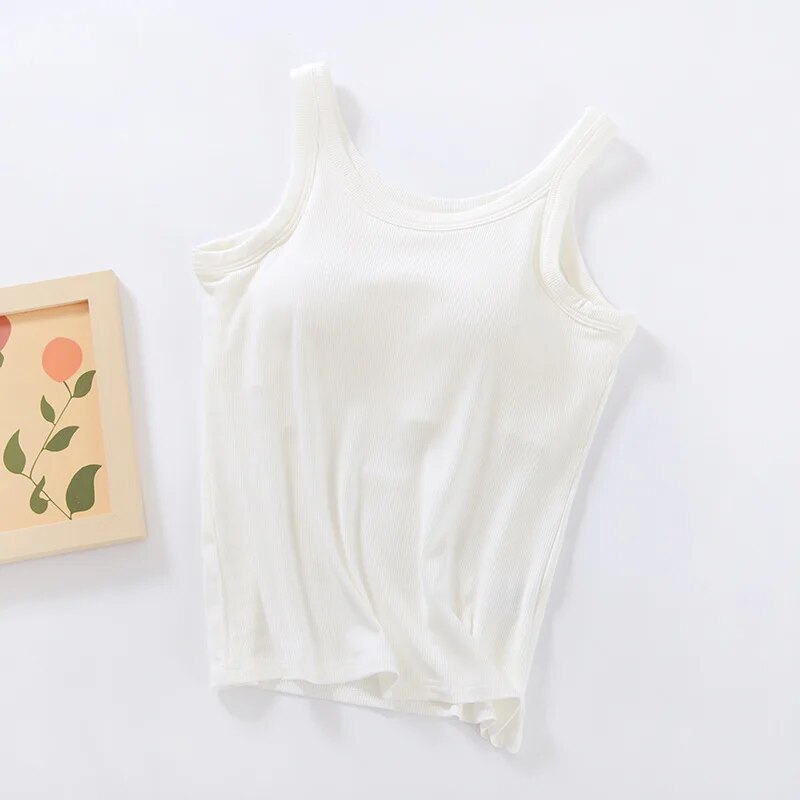 Tops with Built in Bra Tank Top