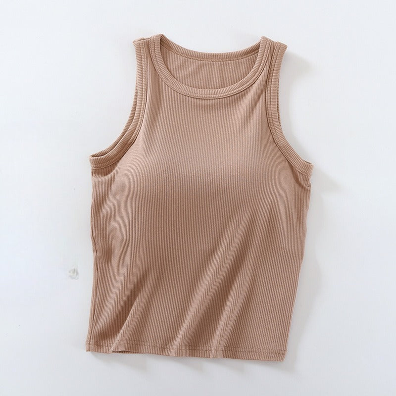 Tank Crop Top with Inbuilt Bra