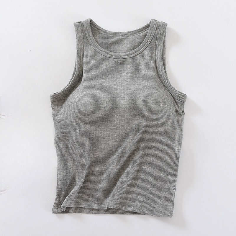 Tank Crop Top with Inbuilt Bra