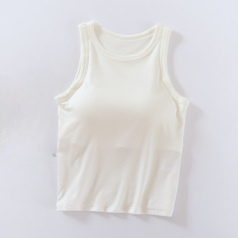 Tank Crop Top with Inbuilt Bra