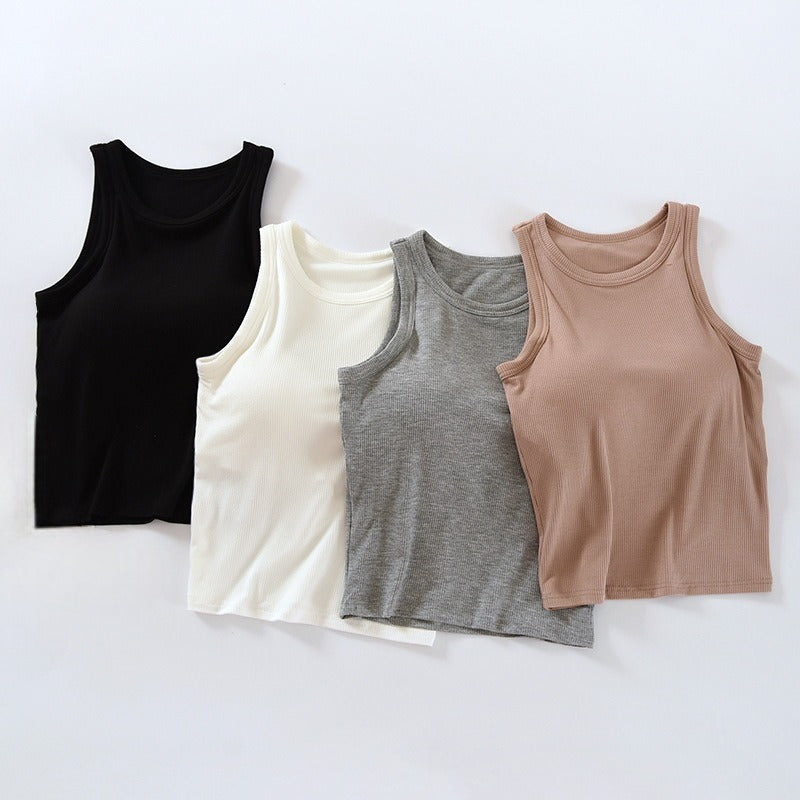 Tank Crop Top with Inbuilt Bra