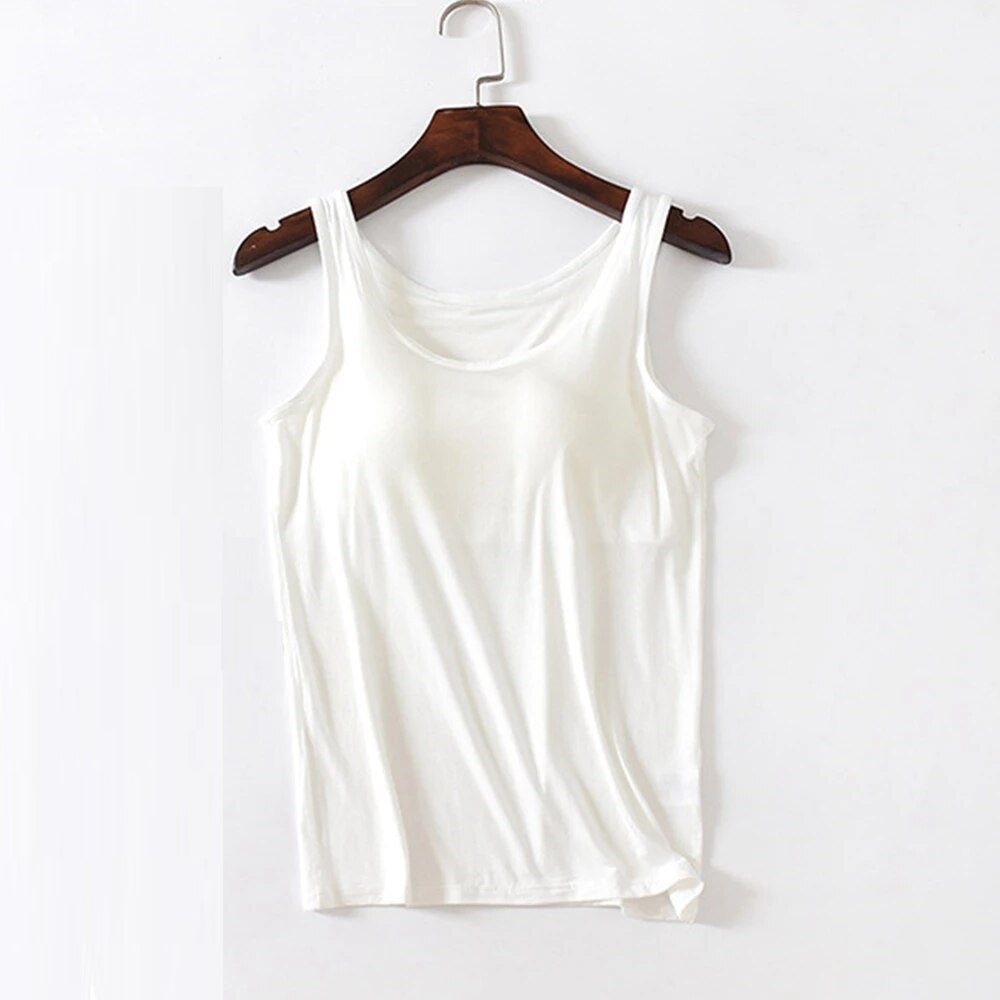 Tank Top with Built In Bra Plus size available