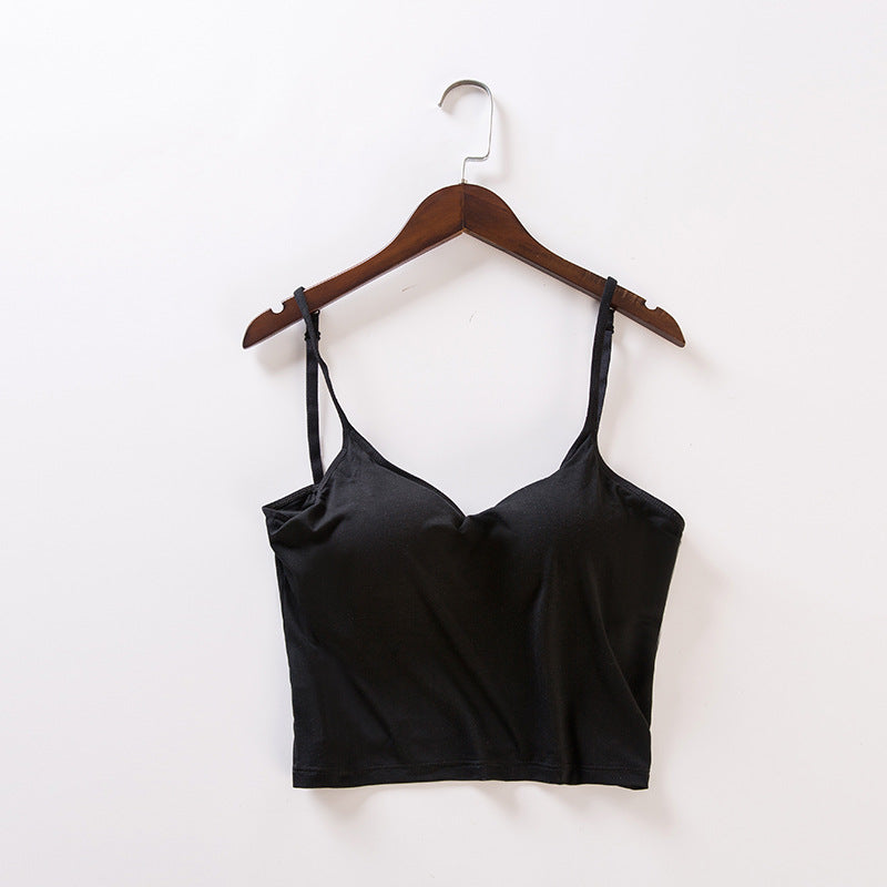 Spaghetti Strap Singlet Crop with In built bra