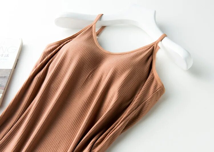 Singlet Camisole with Inbuilt Bra Bra Loungewear