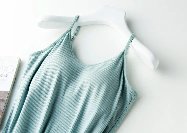 Singlet Camisole with Inbuilt Bra Bra Loungewear