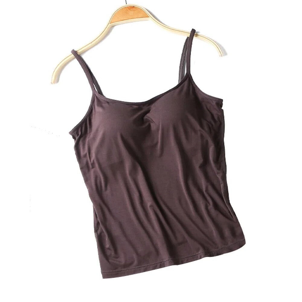 Singlet with Built In Bra Plus size available