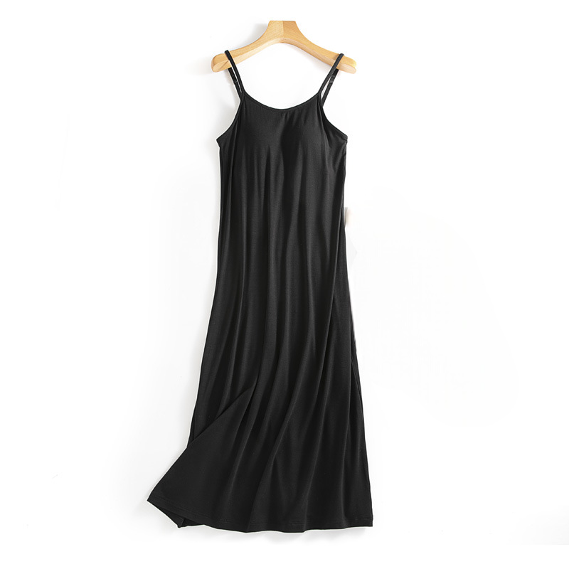 Built-In-Bra Spaghetti Adjustable Strap Nightgown/Casual Dress