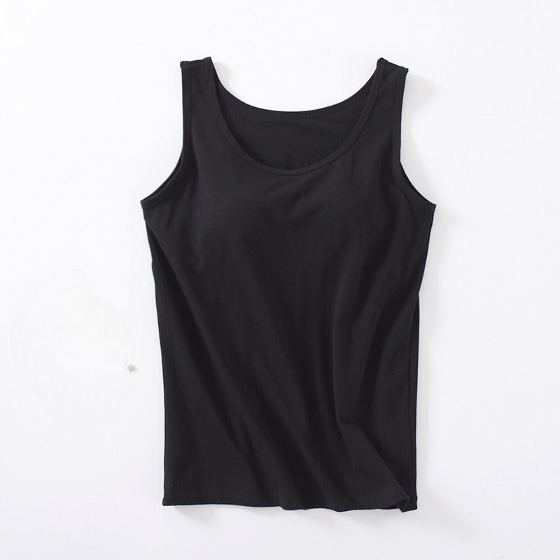 Built In Bra Tank Top Cotton