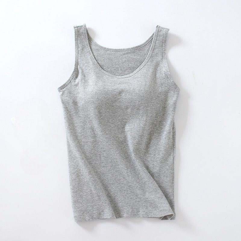 Built In Bra Tank Top Cotton