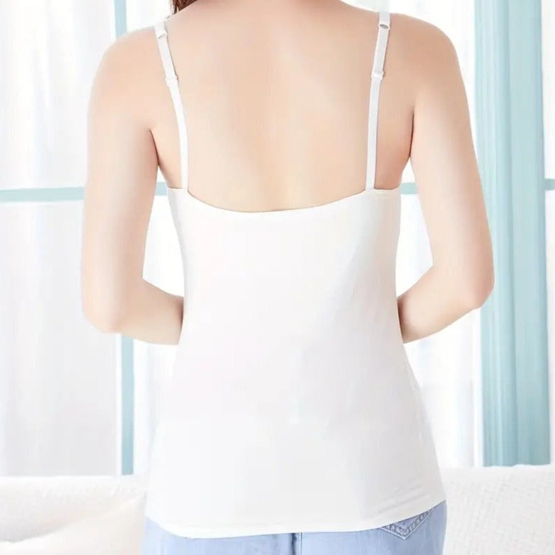 Cami Top with Built In Bra Padded Singlet