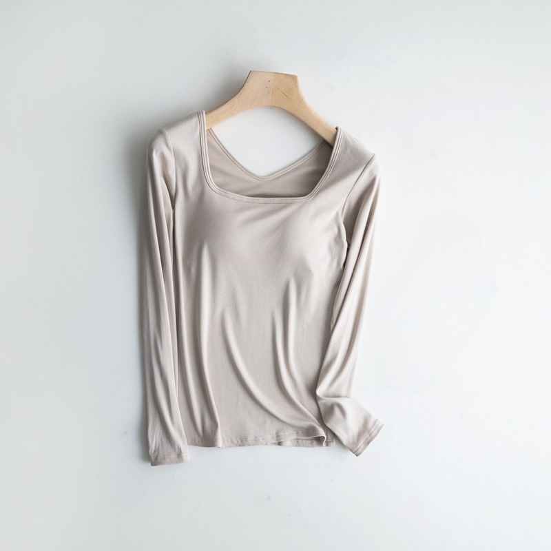 Long Sleeve Scooped Neck with an Inbuilt Bra