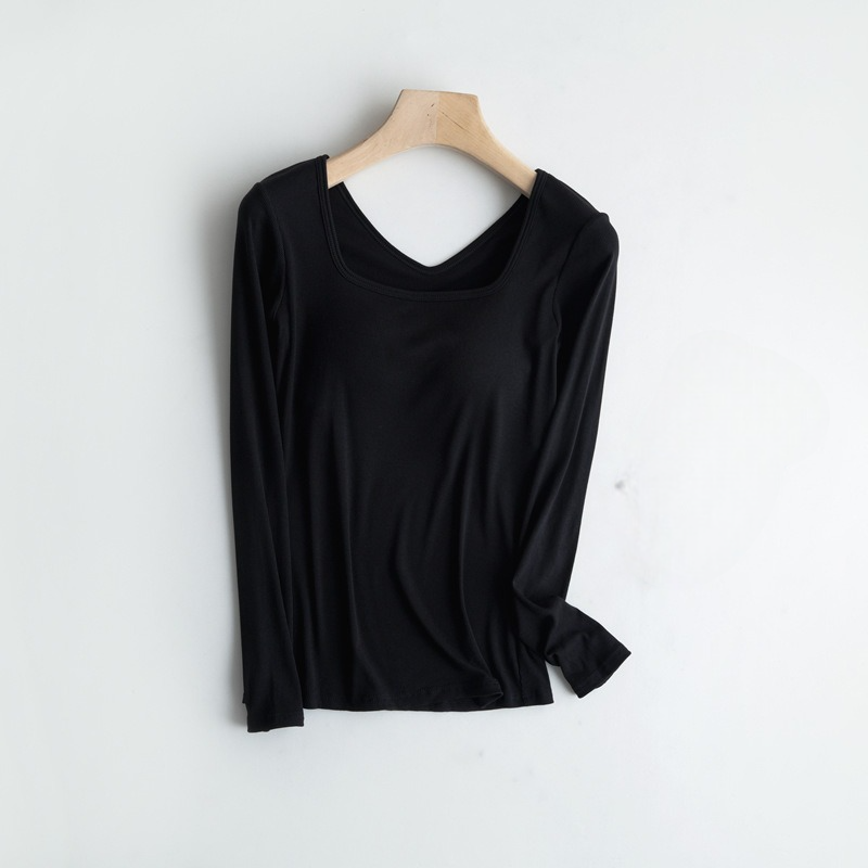 Long Sleeve Scooped Neck with an Inbuilt Bra