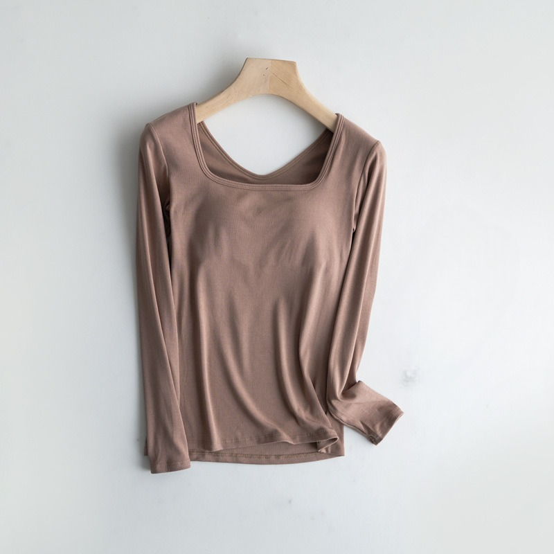 Long Sleeve Scooped Neck with an Inbuilt Bra