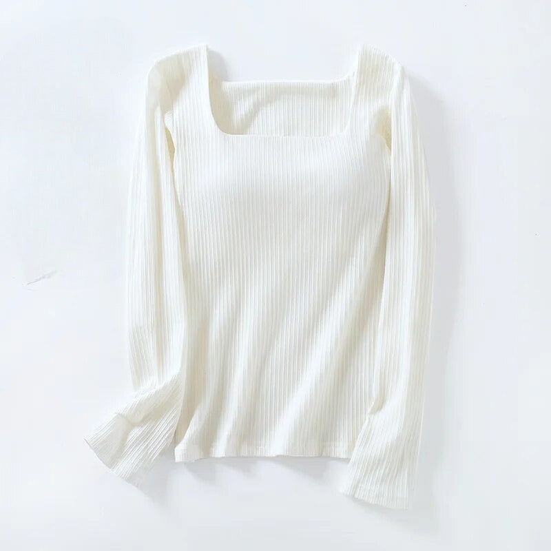 Long Sleeve Top With Built In Bra Sleepwear Loungewear Cotton