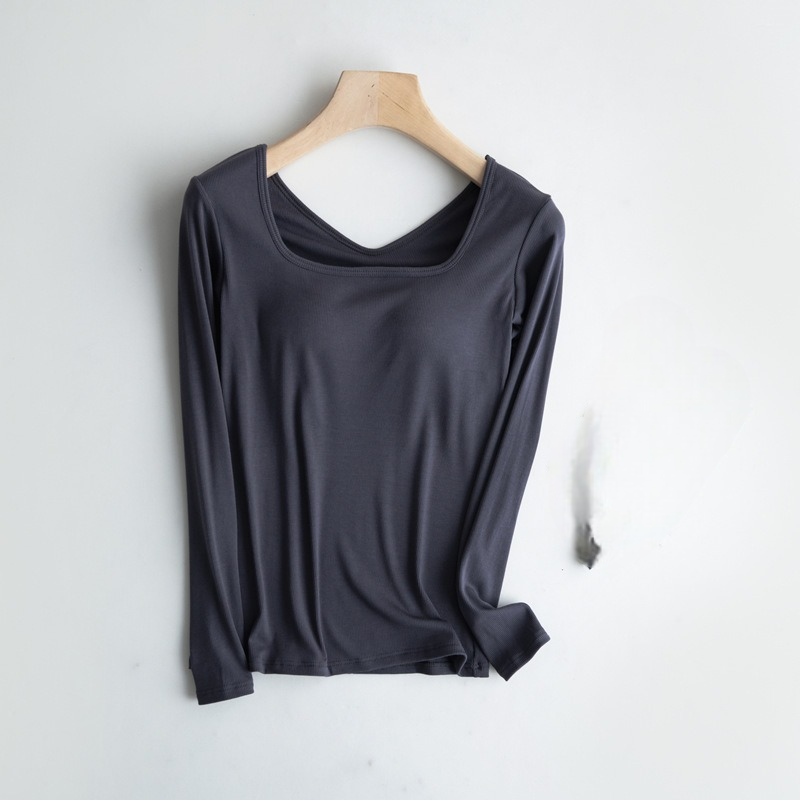 Long Sleeve Scooped Neck with an Inbuilt Bra