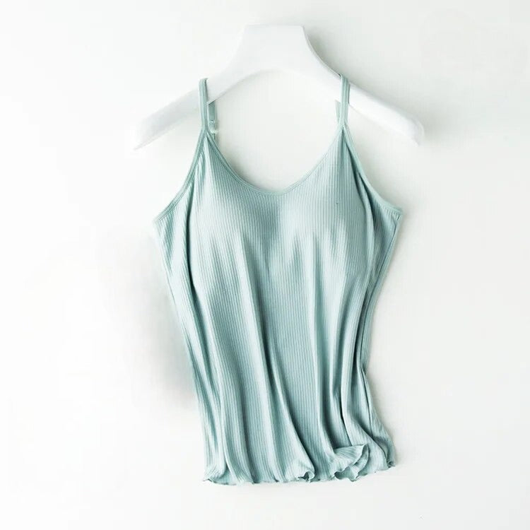 Singlet Camisole with Inbuilt Bra Bra Loungewear