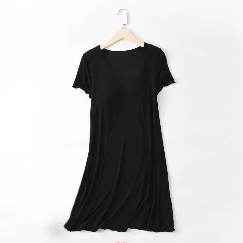 Nightdress with Built in Bra with Ruffle Sleeves