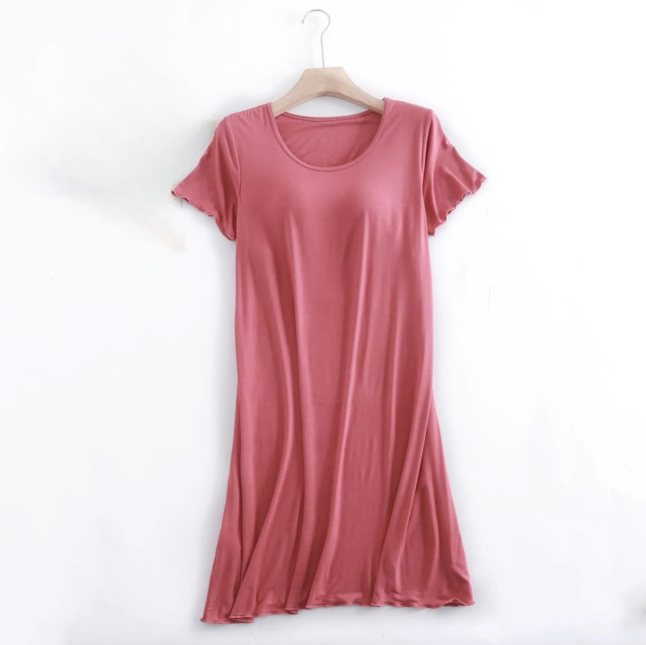 Nightdress with Built in Bra with Ruffle Sleeves