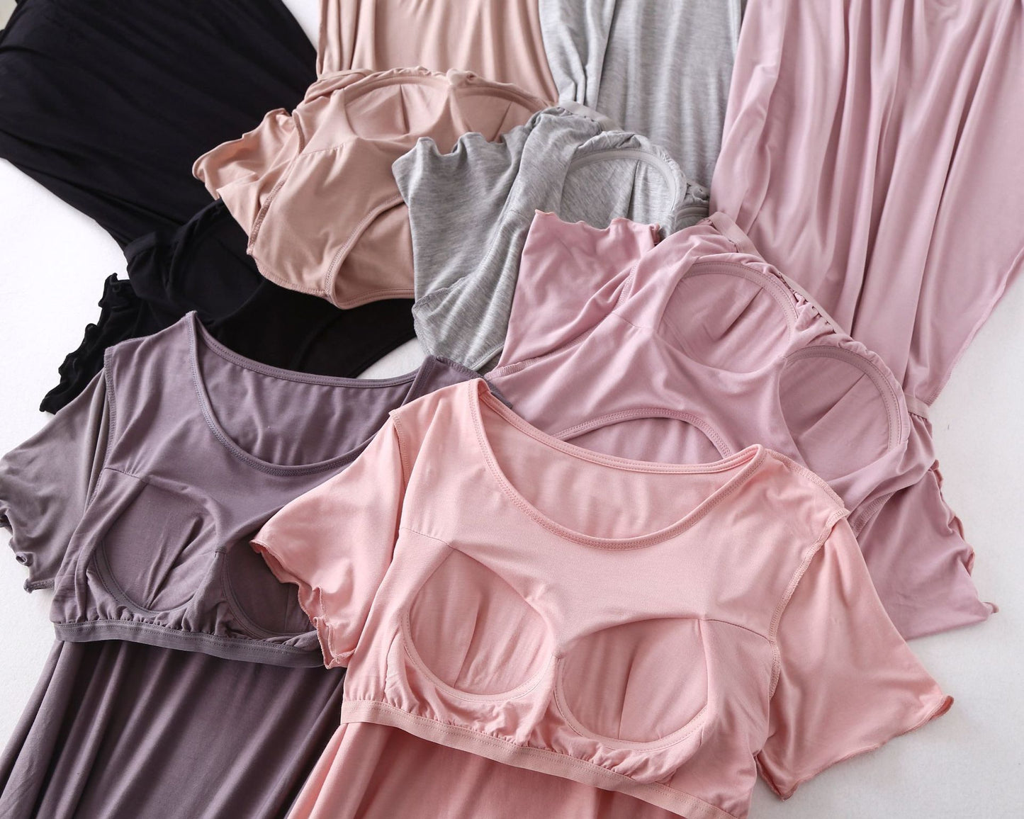 Nightgown Nightie With Built In Bra Chest Padding