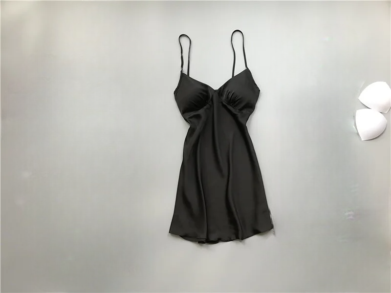 Silky Satin Pyjama Set with Removable Bra Cups
