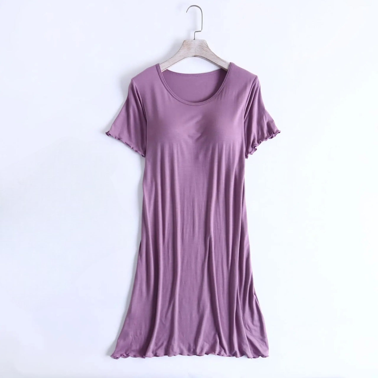 Nightdress with Built in Bra with Ruffle Sleeves