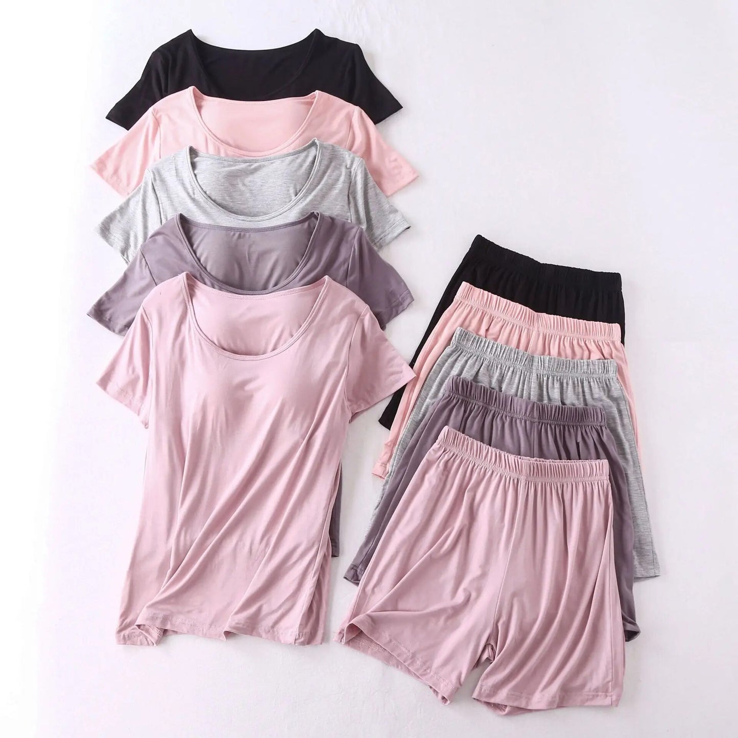 Pyjama set with Inbuilt Bra T-Shirt and Shorts