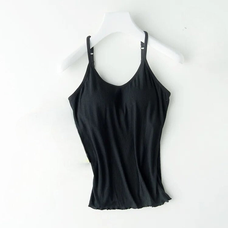 Singlet Camisole with Inbuilt Bra Bra Loungewear