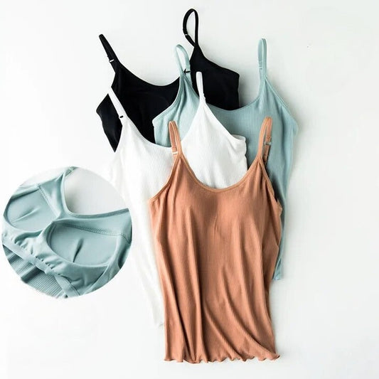 Singlet Camisole with Inbuilt Bra Bra Loungewear