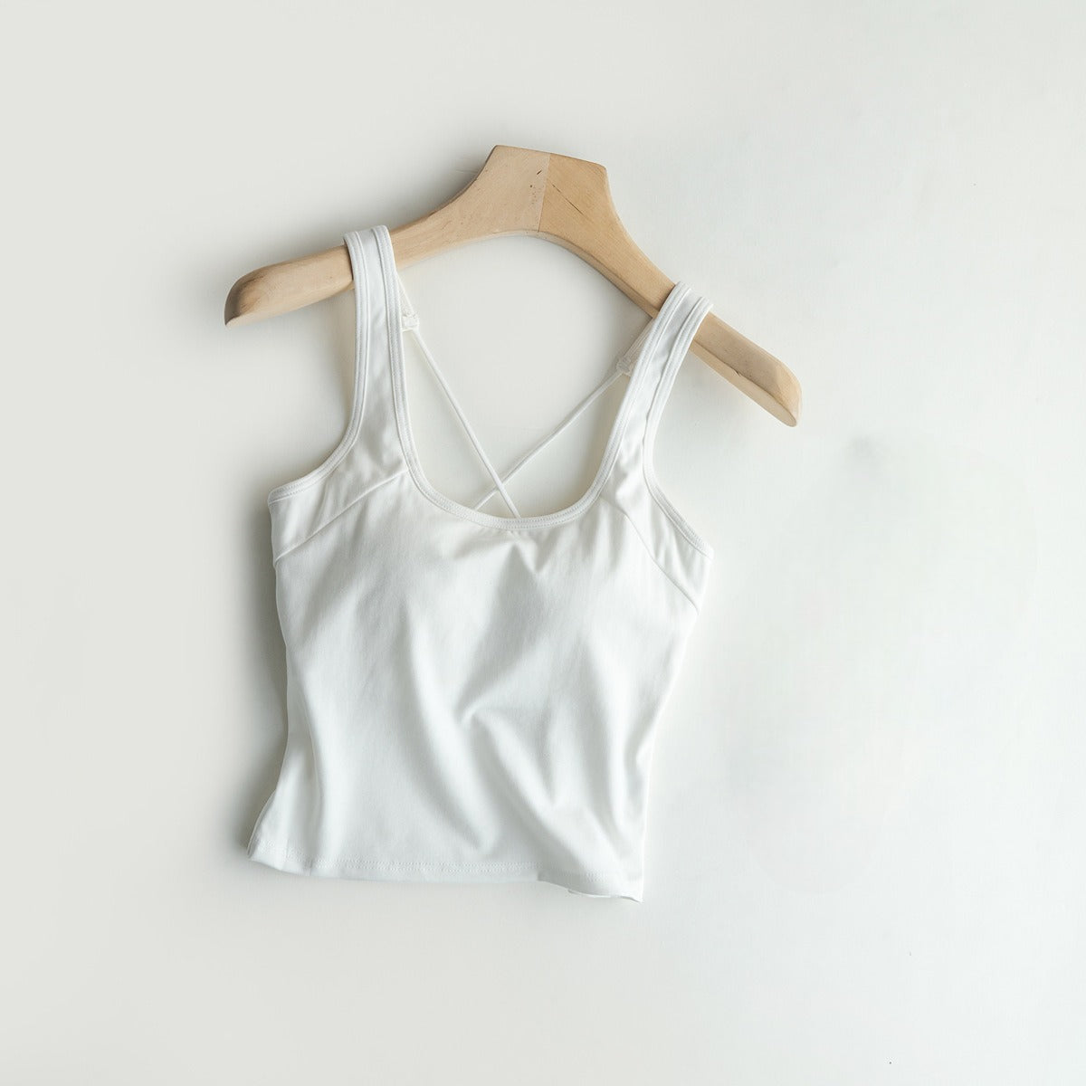 Sports Top With Inbuilt bra Criss Cross Back Cotton